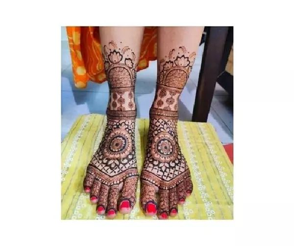 Leg Mehndi Design, Stylish Leg Mehndi Design 35