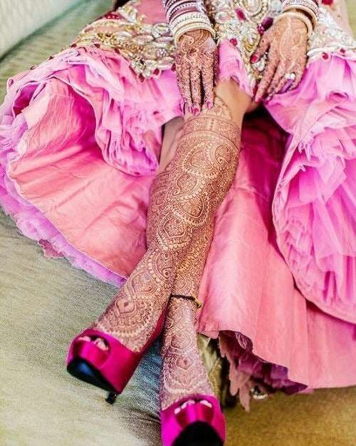 Leg Mehndi Design, Stylish Leg Mehndi Design 25