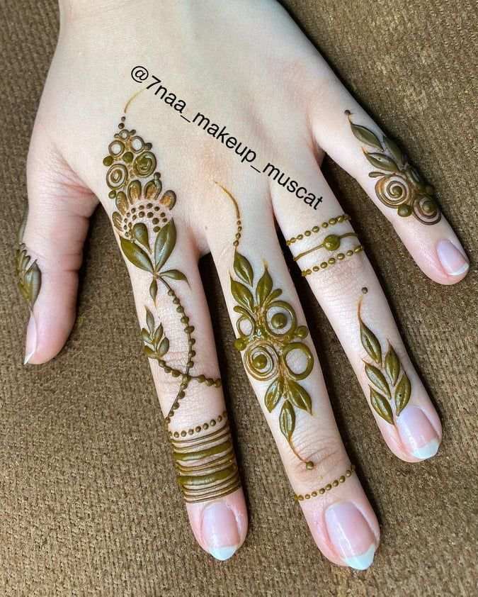 Finger Mehndi Design, Stylish Finger Mehndi Design 17