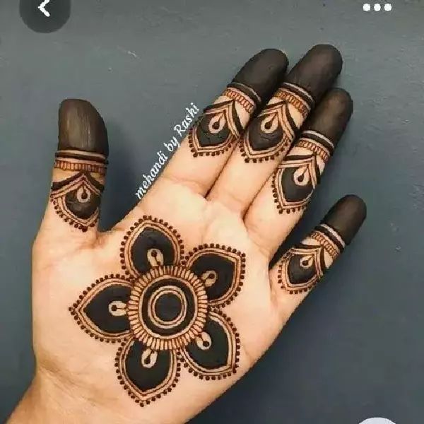 Front Hand Simple Mehndi Design, Front Hand Mehndi Design 42