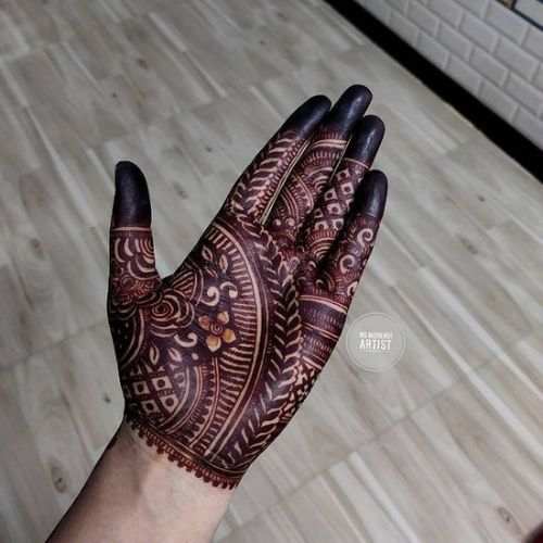Front Hand Simple Mehndi Design, Front Hand Mehndi Design 16