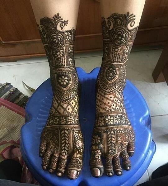 Leg Mehndi Design, Stylish Leg Mehndi Design 32