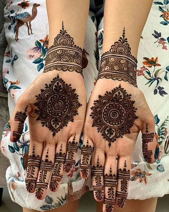 Front Hand Simple Mehndi Design, Front Hand Mehndi Design 70