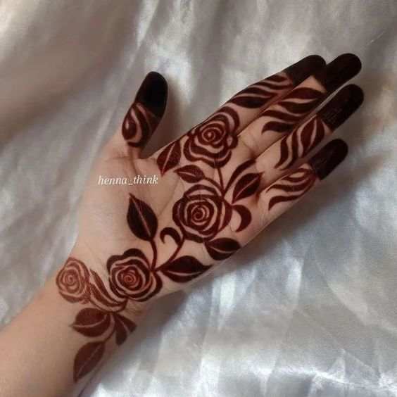 Front Hand Simple Mehndi Design, Front Hand Mehndi Design 82