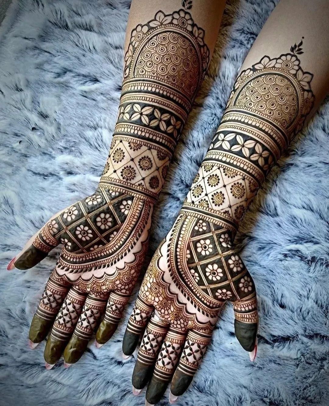 Full Hand Mehndi Design, Stylish Full Hand Mehndi Design 100