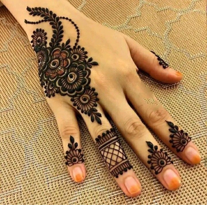 Finger Mehndi Design, Royal Finger Mehndi Design