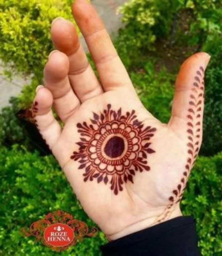 Front Hand Simple Mehndi Design, Front Hand Mehndi Design 7