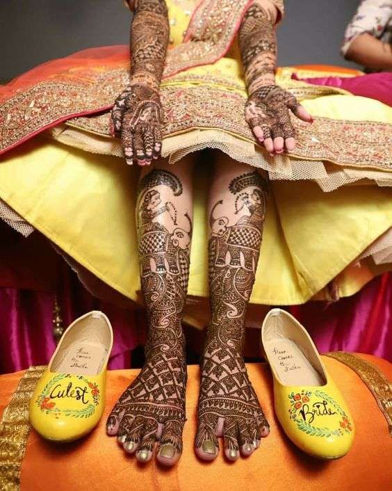 Leg Mehndi Design, Stylish Leg Mehndi Design 7