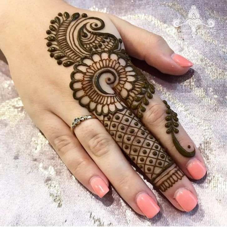 Finger Mehndi Design, Stylish Finger Mehndi Design 12