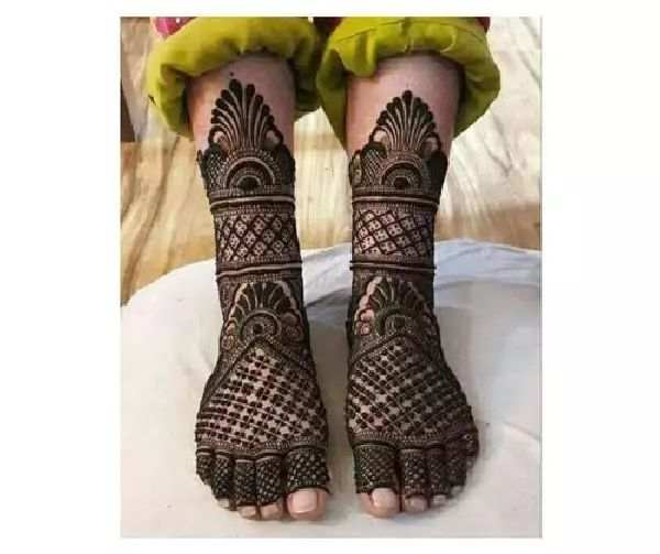 Leg Mehndi Design, Stylish Leg Mehndi Design 84