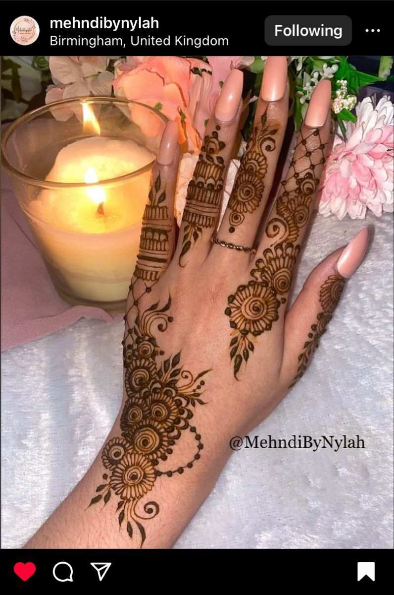 Finger Mehndi Design, Stylish Finger Mehndi Design 43