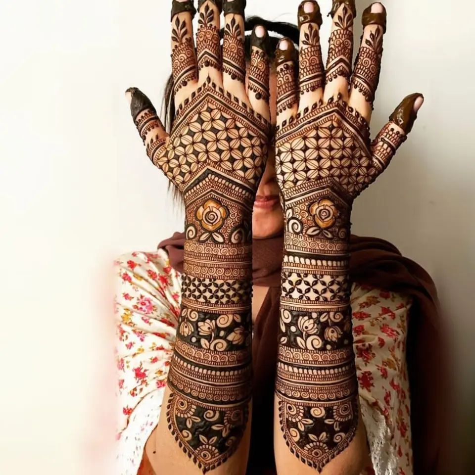 Full Hand Mehndi Design, Stylish Full Hand Mehndi Design 109