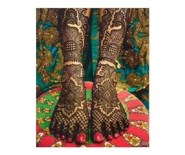 Leg Mehndi Design, Stylish Leg Mehndi Design 49