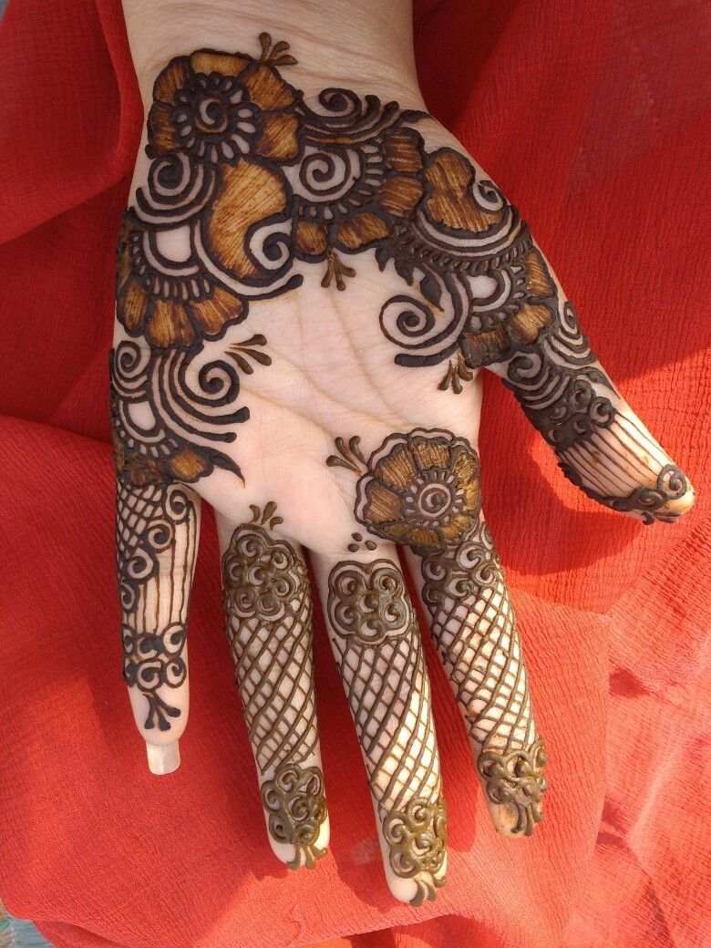 Front Hand Simple Mehndi Design, Front Hand Mehndi Design 73