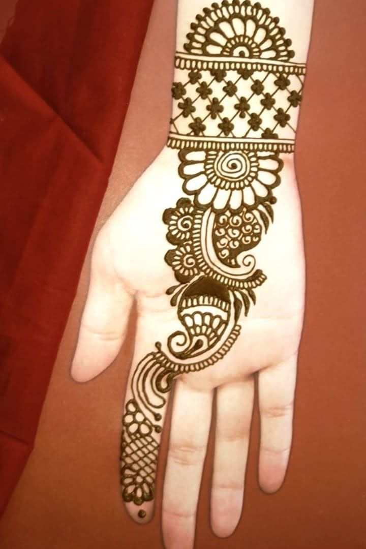 Front Hand Simple Mehndi Design, Front Hand Mehndi Design 131
