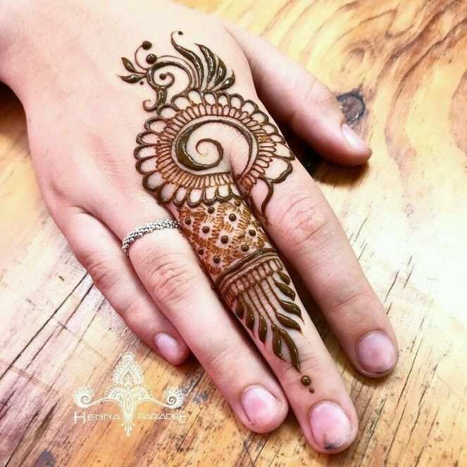 Finger Mehndi Design, Stylish Finger Mehndi Design 9
