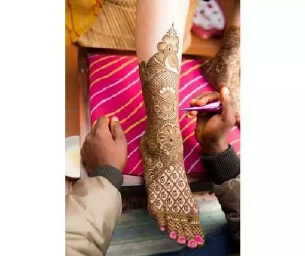Leg Mehndi Design, Stylish Leg Mehndi Design 69