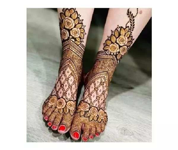 Leg Mehndi Design, Stylish Leg Mehndi Design 66