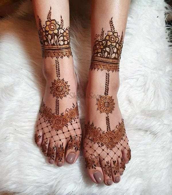 Foot Mehndi Design, Feet Mehndi Design 110