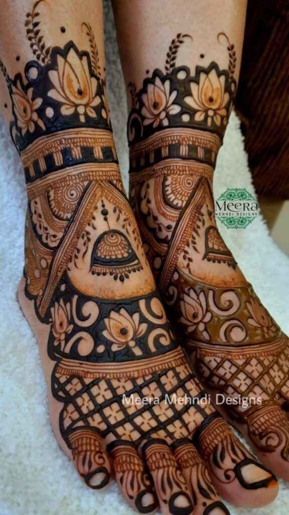 Leg Mehndi Design, Stylish Leg Mehndi Design 76