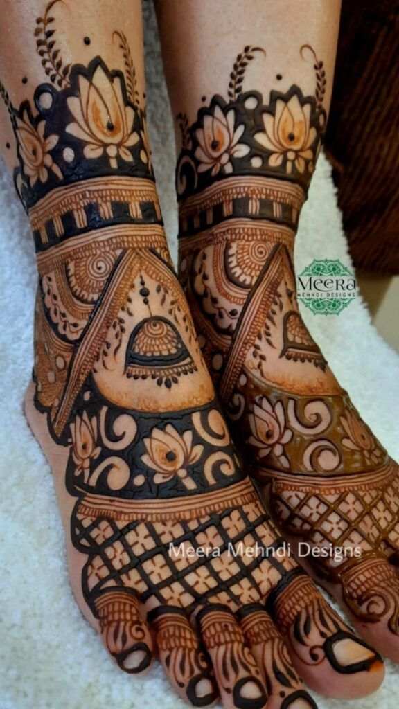 Leg Mehndi Design, Stylish Leg Mehndi Design 76