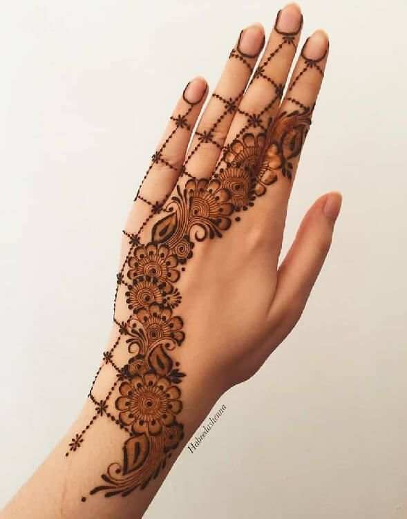 Back Hand Mehndi Design, Stylish Back Hand Mehndi Designs 93