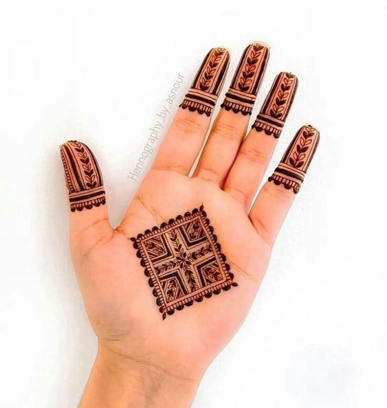 Front Hand Simple Mehndi Design, Front Hand Mehndi Design 48