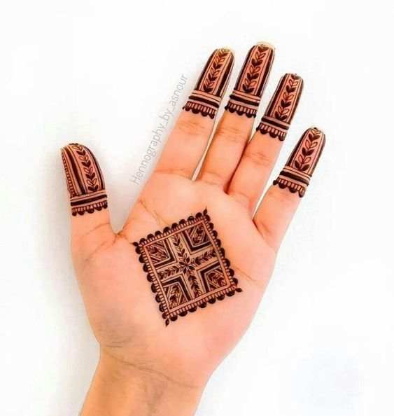 Front Hand Simple Mehndi Design, Front Hand Mehndi Design 48