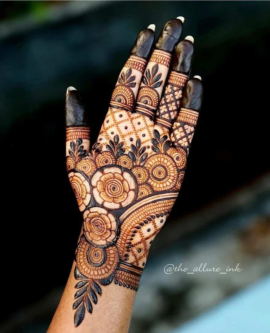 Front Hand Simple Mehndi Design, Front Hand Mehndi Design 21