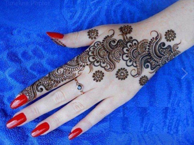 Back Hand Mehndi Design, Stylish Back Hand Mehndi Designs 110
