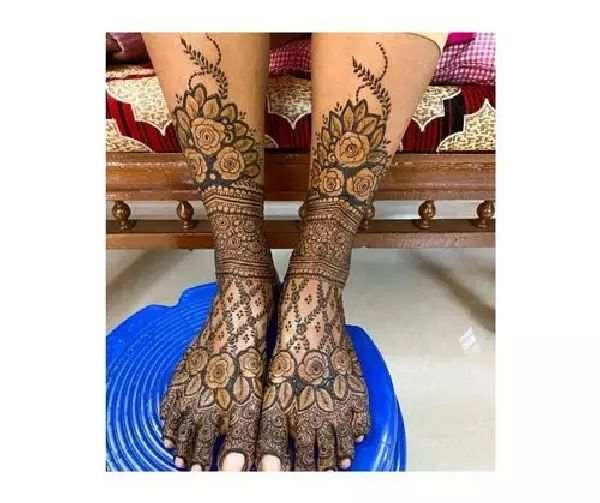 Leg Mehndi Design, Stylish Leg Mehndi Design 51