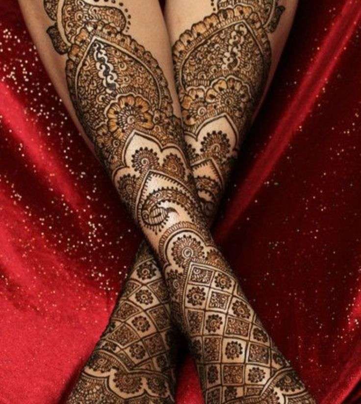 Leg Mehndi Design, Stylish Leg Mehndi Design 15