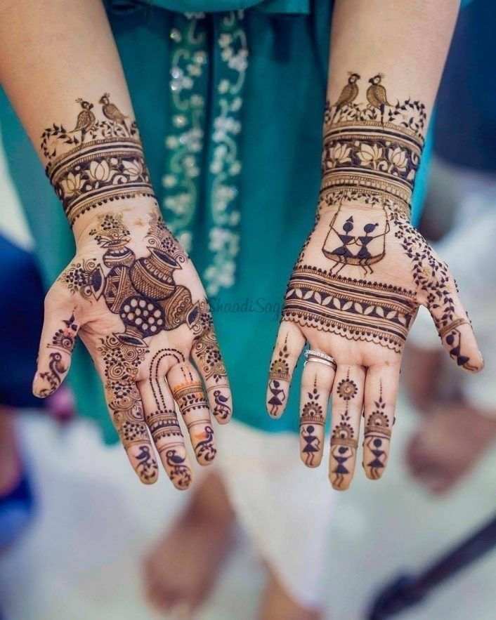 Front Hand Simple Mehndi Design, Front Hand Mehndi Design 11
