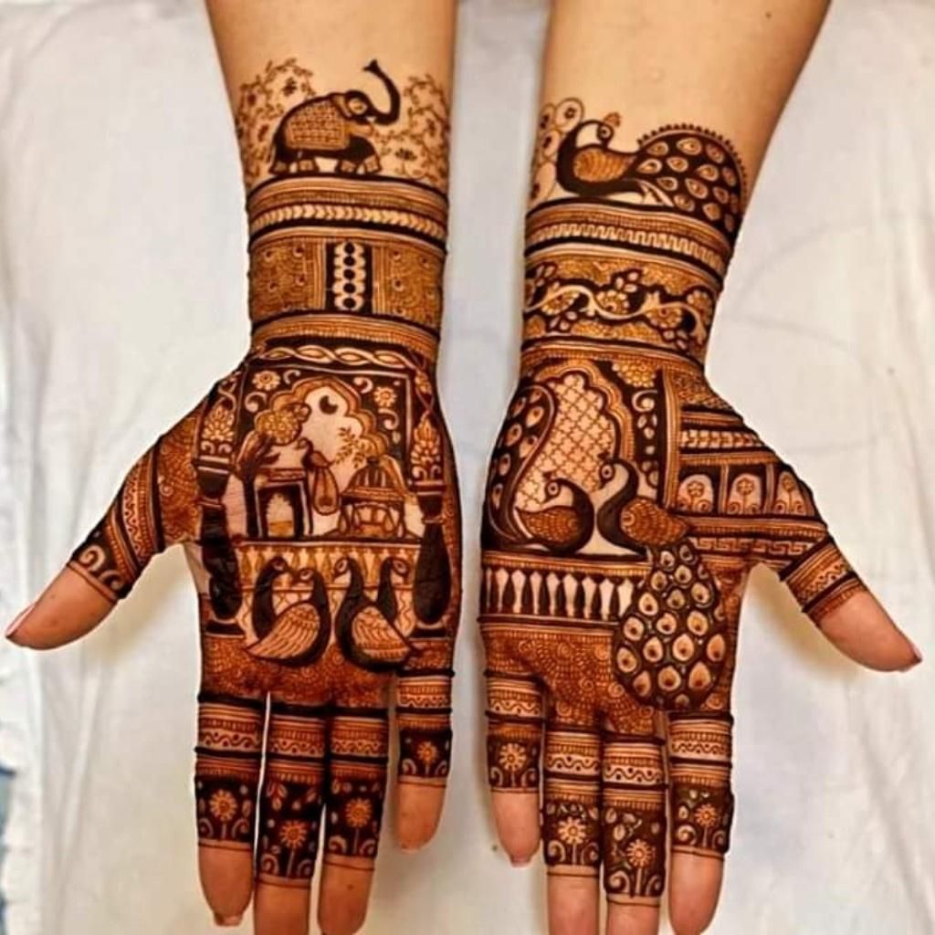 new easy bridal mehndi design