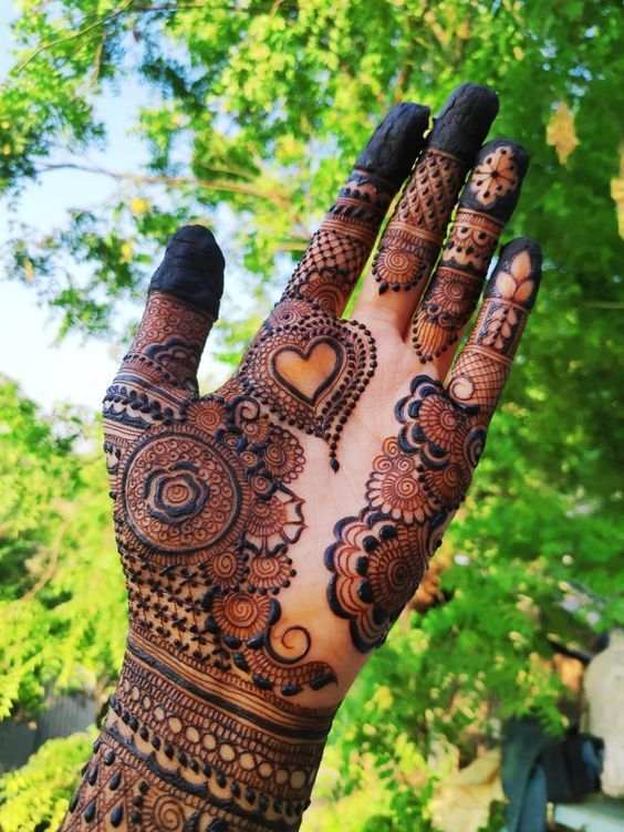 Front Hand Simple Mehndi Design, Front Hand Mehndi Design 79