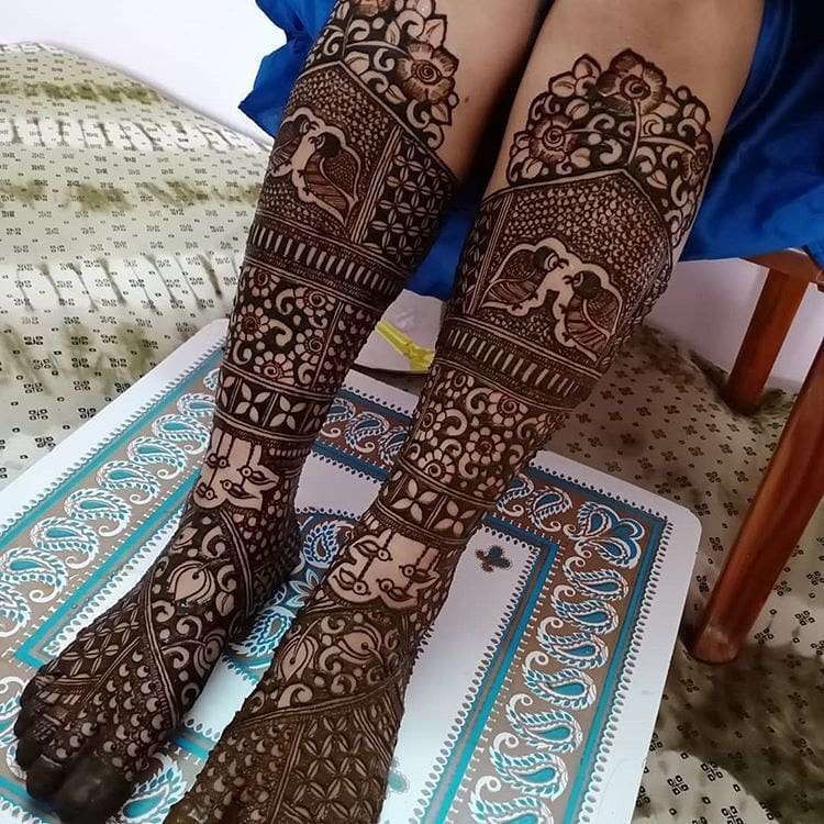 Leg Mehndi Design, Stylish Leg Mehndi Design 10