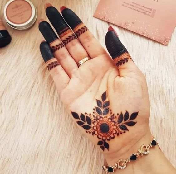 Front Hand Simple Mehndi Design, Front Hand Mehndi Design 78