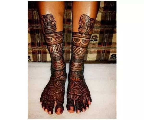 Leg Mehndi Design, Stylish Leg Mehndi Design 82