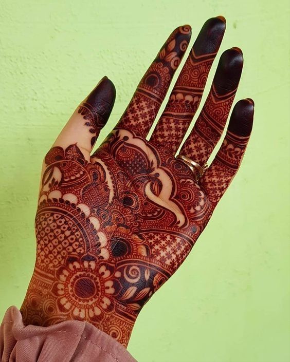 Front Hand Simple Mehndi Design, Front Hand Mehndi Design 2