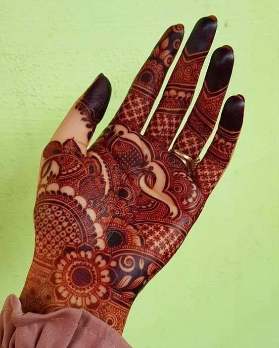 Front Hand Simple Mehndi Design, Front Hand Mehndi Design 2