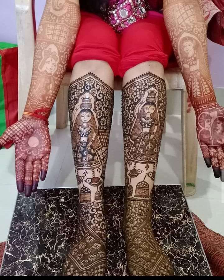 Leg Mehndi Design, Stylish Leg Mehndi Design 29
