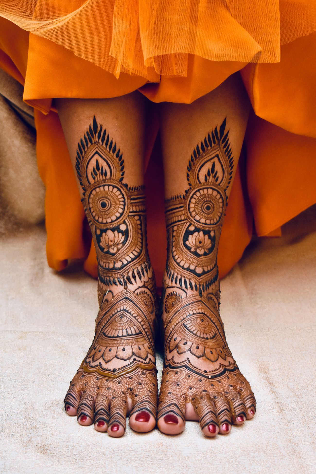 Leg Mehndi Design，Stylish Leg Mehndi Design