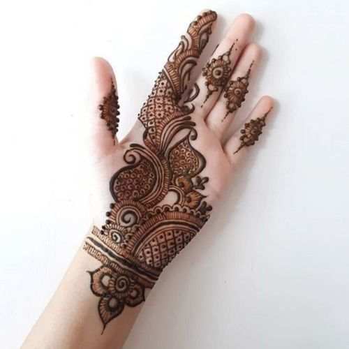 Front Hand Simple Mehndi Design, Front Hand Mehndi Design 19