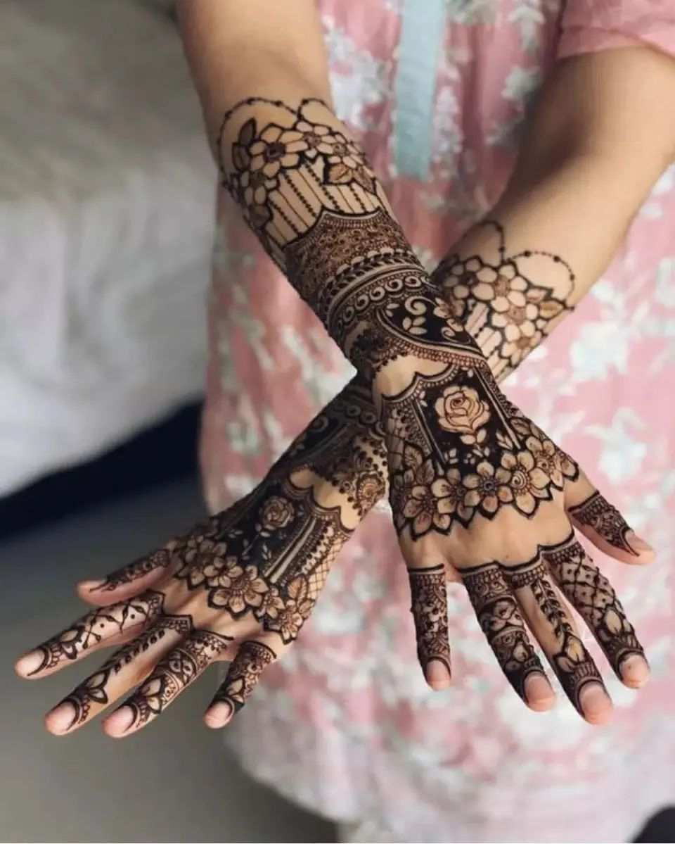 Full Hand Mehndi Design, Stylish Full Hand Mehndi Design 115