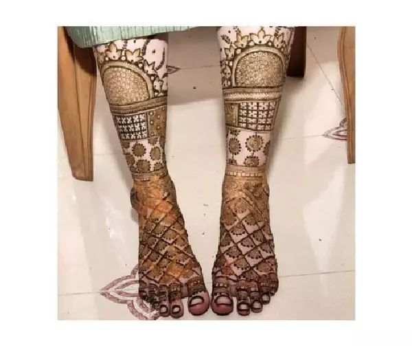 Leg Mehndi Design, Stylish Leg Mehndi Design 77