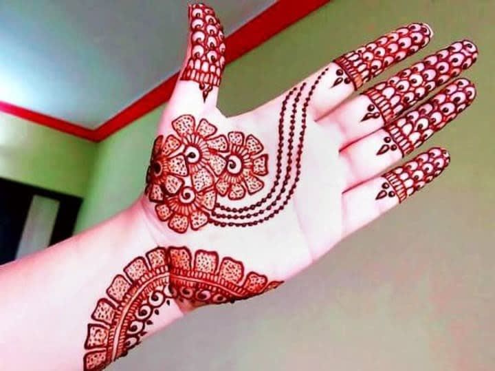 Front Hand Simple Mehndi Design, Front Hand Mehndi Design 137