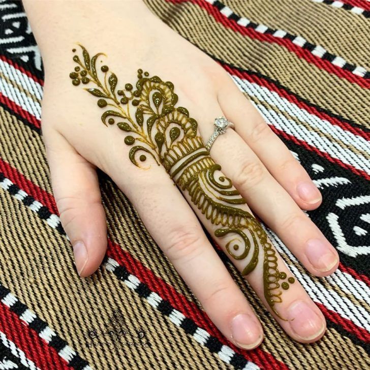 Finger Mehndi Design, Royal Finger Mehndi Design