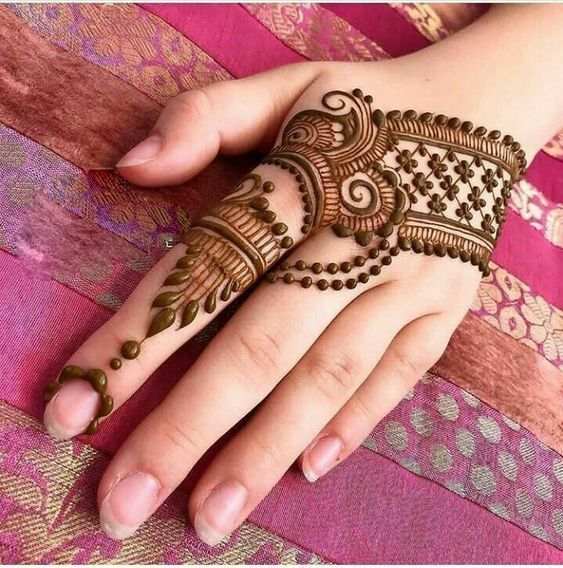 Finger Mehndi Design, Stylish Finger Mehndi Design 26