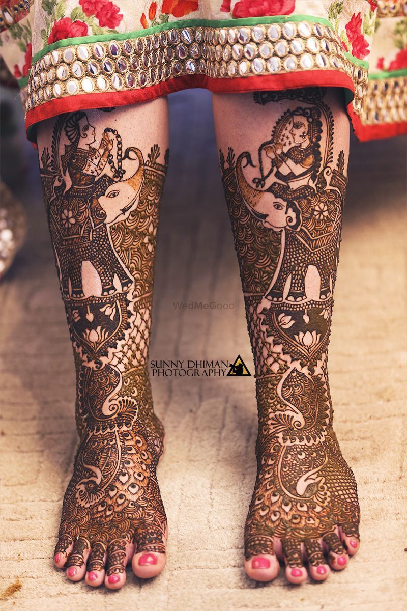 Leg Mehndi Design，Stylish Leg Mehndi Design