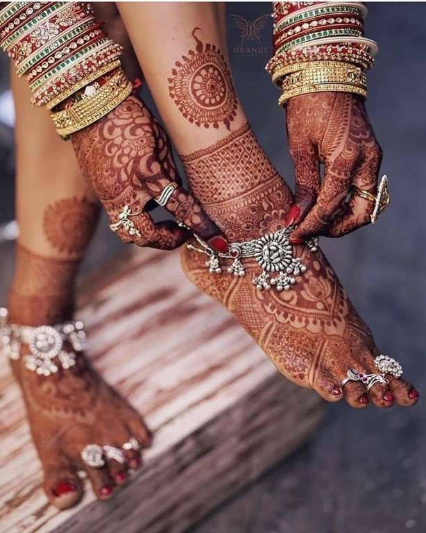 Leg Mehndi Design, Stylish Leg Mehndi Design 27